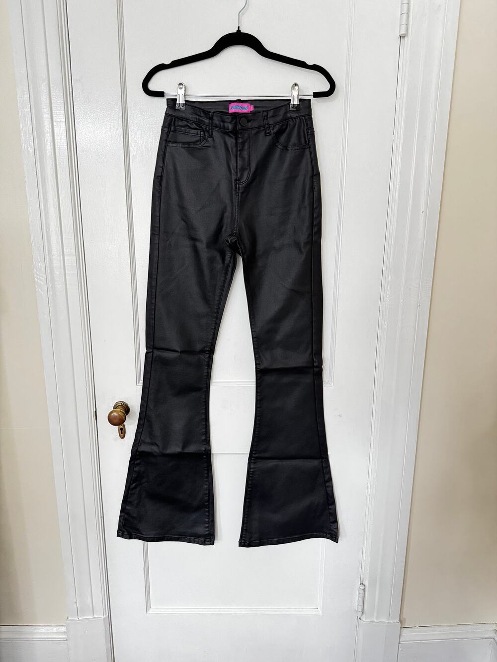 Edikted Leather Flare Pants
